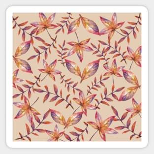 Fall multicolour leaves Sticker